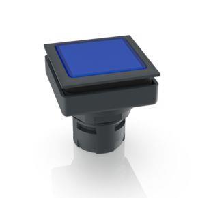 RAFI 1300900011600 | RAFIX 16 F, Leuchtdrucktaster, Blende flach, Bund quadratisch, Blende blau