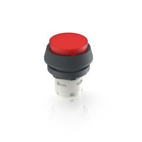 RAFI 1300700711306 | RAFIX 16, Leuchtdrucktaster, vorstehende Blende, Bund rund, Blende rot