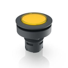 RAFI 1651260011400 | RAFIX 16 F, Leuchtvorsatz, Blende flach, Bund rund, Blende gelb