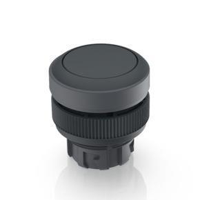 RAFI 1302401010101 | RAFIX 22 QR, Drucktaster, Blende flach, Bund rund, tastend, Frontring schwarz, Blende schwarz