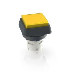 RAFI 1300700511403 | RAFIX 16, Leuchtdrucktaster, vorstehende Blende, Bund quadratisch, Blende gelb