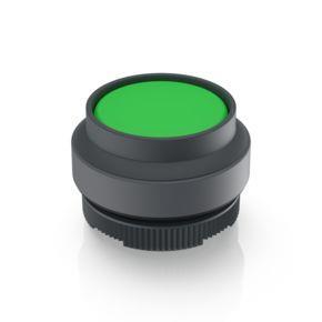 RAFI 1302704012501 | RAFIX 22 FS + , Leuchtdrucktaster, Frontring vorstehend, Bund rund, tastend, Frontring schwarz, Blende grün