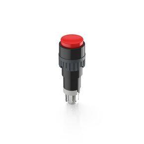 RAFI 1151063010313 | Drucktaster, 9.1 mm, 1Ö+1S, tastend, 1 Ö + 1 S, Blende rot