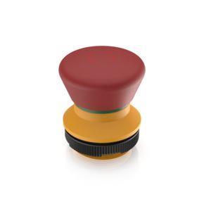 RAFI 1302733112300 | RAFIX 22 FS + , Not-Halt kompakt, beleuchtbar, Rückstellung durch Drehen, Pilzkopf rot, beleuchtbar