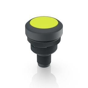 RAFI 1100710010441 | RAMO 22 I, M12, Bund rund, Leuchtmittel weiß, Blende gelb, M12 4-polig A-kodiert