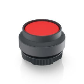 RAFI 1302704012301 | RAFIX 22 FS + , Leuchtdrucktaster, Frontring vorstehend, Bund rund, tastend, Frontring schwarz, Blende rot