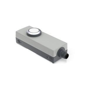 RAFI 1223920002000 | E-BOX M12, 1 Leuchtdrucktaster FLEXLAB, Frontring silbermetallic, 1 S