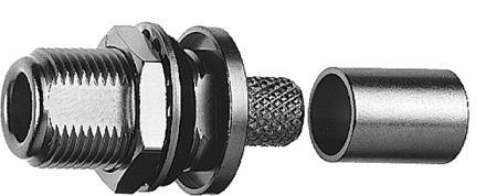 Telegärtner 100024007 | N-Kabeleinbaubuchse Crimp G1 (RG-58C/U) crimp/crimp
