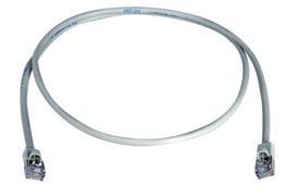Telegärtner 100008066 | Patchkabel Cat.5 F/UTP (LSZH) MP8 FS 100-0,25 m grau, kurze Tülle
