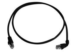 Telegärtner 100008489 | Patchkabel Cat.6A(IEC) MP8 FS 500 LSZH-3,0 m, 1x90° Tülle, schwarz