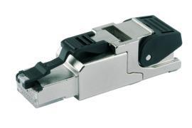 Telegärtner 100023046 | feldkonfektionierbarer RJ45-Steckverbinder MFP8 T568 A Cat.6A(IEC), AWG26/1-AWG24/1, AWG27/7-AWG24/7, Blisterverpackung (10 Stk.)