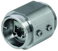 Telegärtner 100007390 | TOC Kupplung IP68, AMJ Kupplung K, Messing vernickelt