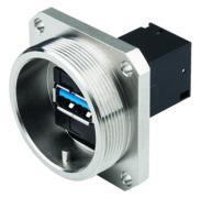 Telegärtner 100007383 | TOC Flanschset IP68, USB-Keystone 3.0 (f-f) Typ A