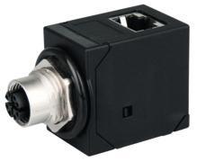 Telegärtner 100007557 | STX M12x1-RJ45 KU X-kod. Cat.6A(IEC), CO-8X-180-45-090-C6A000