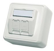 Telegärtner 100021382 | Modulaufnahme 80x80, aufbauend, 2-fach AP, alpinweiß