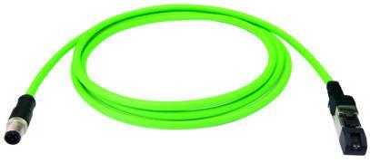 Telegärtner 100017293 | STX M12x1-RJ45 VL D-kod. Cat.5, CP02CP04ASFUTP2207C5-1PUR-A0750