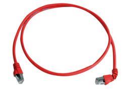 Telegärtner 100009004 | Patchkabel Cat.6A(IEC) MP8 FS 500 LSZH-10 m, 1x90° Tülle, rot