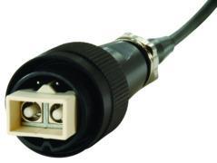 Telegärtner 100007287 | Hybrid-Stecker 2xSC IP67 für Singlemode inkl. 2 elektr. Kontaktstifte
