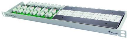 Telegärtner 100023276 | 19" 1/2 HE Multi-Verbindungsmodul Cat.7A(IEC) lichtgrau RAL 7035