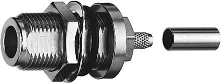 Telegärtner 100024093 | N-Kabeleinbaubuchse Crimp G5 (RG-223/U), RG-142 B/U löt/crimp
