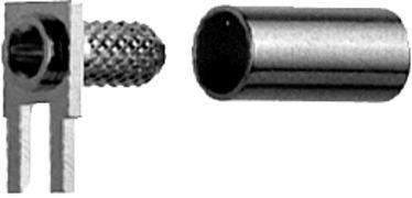 Telegärtner 100021307 | Kabelwinkelanschluss für gedruckte Schaltungen G7 (RG-316/U) 2 Lötanschlüsse Au