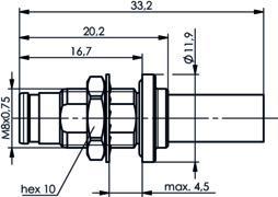 Telegärtner 100033482 | 1.5-3.5 Kabeleinbaubuchse G1 (RG-58C/U)