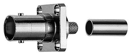 Telegärtner 100023380 | BNC-Kabeleinbaubuchse mit Flansch G1 (RG-58C/U)