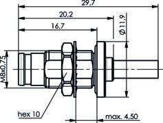 Telegärtner 100033488 | 1.5-3.5 Kabeleinbaubuchse G7 (RG-316/U)