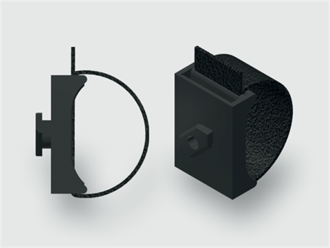 Lütze 380250.0010 | KBS AirSTREAM Klettbandsockel, 1VPE=10 Cabinet / Zubehör / Kunststoffteile / Klettbandsockel