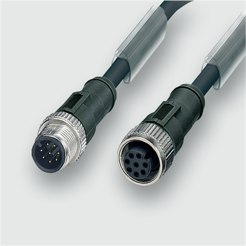 Lütze 420050 | STG8-M12/KUG8-M12 5,0M PUR M12-Verbindungsleitung