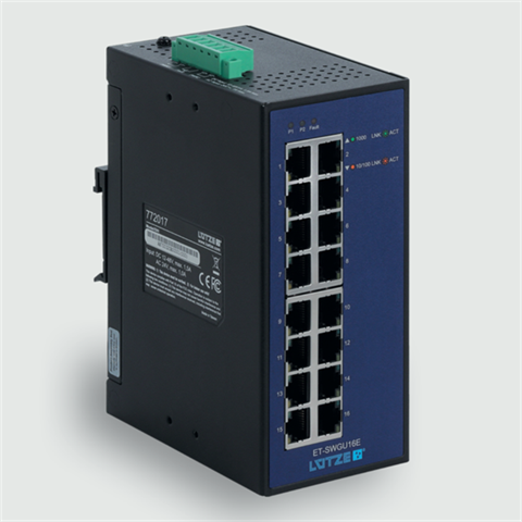 Lütze 772017 | ET-SWGU16E Industrial Ethernet Unmanaged Switch