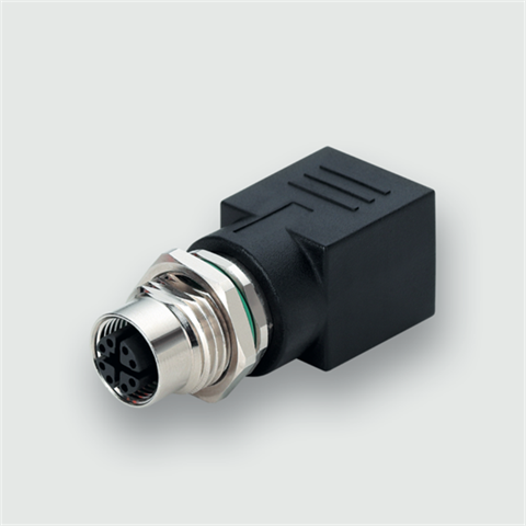 Lütze 490231 | M12-RJ45 F/F 180° 8/8 Cat.6A Wanddurchführung / RJ45 / RJ45