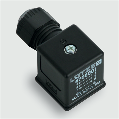 Lütze 705801 | L-V20-5801 AC/DC 0-230V Ventilstecker konfektionierbar Bauf. A
