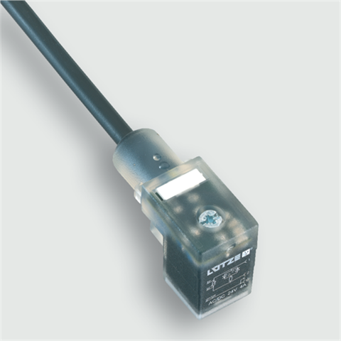Lütze 709754 | LS-C-9754 5m PUR 24V Ventilstecker mit Leitung Bauf. C DIN