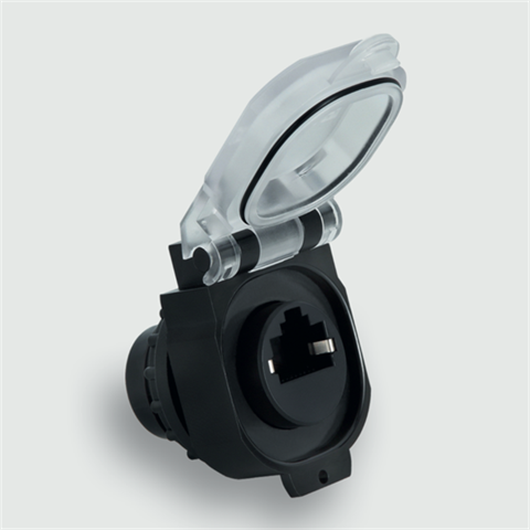 Lütze 492078 | RJ45 F/F 8/8 Cat.5e KD Wanddurchführung / RJ45 / RJ45