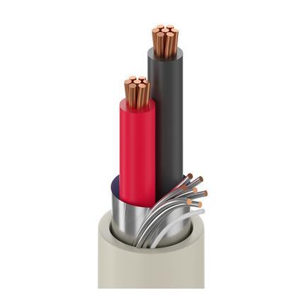Belden Cable 4300FE.00500 | Sicherheit und Ton, 2 Leiter 18 AWG BC, LSZH, geschirmt, Eca