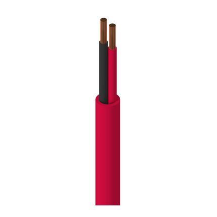 Belden Cable 9571 002U500 | Electronic, 2 C #18 Sol BC, PVC-Einsätze, rote PVC-Jacke, FPLR