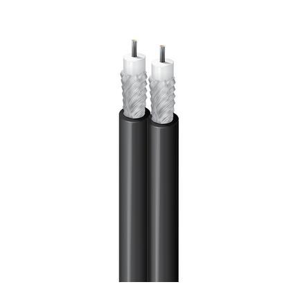 Belden Cable 7700A B591000 | 75 Ohm Analog-Video-Koaxialkabel, Dual Ultra-Miniatur RG-59, 30 AWG (7x38) verzinnte Kupferleiter, FEP-Isolierung, 95 % verzinnte Kupfer-Innenschirme mit französischem Geflecht, Flamarrest®-Ummantelung, CMP, flexibel