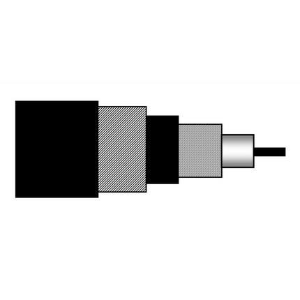 Belden Cable 513945S.00500 | Überwachungs- und CCTV-Kabel, Koax RG11/U, massives blankes Kupfer, gasinjiziertes Polyethylen, 95 % blankes Kupfergeflecht, PVC-Innenmantel, 90 % Armierung aus einzelnen Stahldrähten, PVC-Mantel
