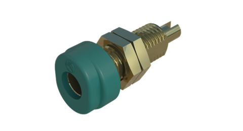 Hirschmann SKS 930175704 | BUG 10 Au Buchse 4mm grün