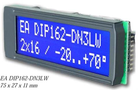 Display Visions EA DIP162-DN3LW | 2x16 DIP Textdisplay