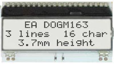 Display Visions EA DOGM163W-A | 3x16 DOG Textdisplay