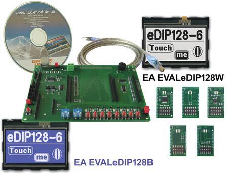 Display Visions EA EVALEDIP128W | EVAL-Kit Grafik s/w 2,8"