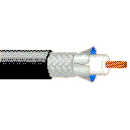 Belden Cable 1865A 0031000 | 25 AWG Litze (19 x 37) .021" blanker Kupferleiter, gasinjizierte Schaum-HDPE-Isolierung, Duofoil® + verzinnter Kupfergeflechtschirm (95 % Abdeckung), PVC-Mantel.
