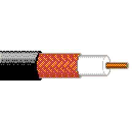 Belden Cable 1426A.00500 | 20 AWG Massiver 0,032 Zoll blanker Kupferleiter, gasinjizierte Schaum-HDPE-Isolierung, blanker Kupfergeflechtschirm (95 % Abdeckung), PVC-Mantel.