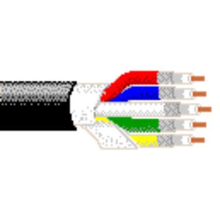 Belden Cable 7712A B591000 | VideoFLEX® Digitales Koaxialkabel, RG-6, 5 Koaxialkabel 18 AWG, massive blanke Kupferleiter, HDPE-Schaumkern, Duofoil® + 95 % verzinntes Kupfergeflecht, Riser, PVC-Mantel.