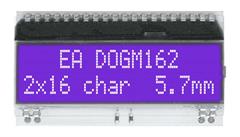 2x16 DOG Characterdisplay [EA DOGM162B-A
