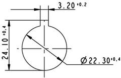 Potentiometer-Antrieb quadrat. [1.30.248.021/0700