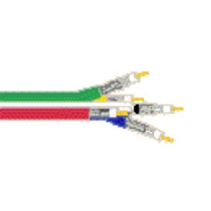 Belden Cable 1855S6 000500 | VideoFLEX® Digitales Koaxialkabel, Riser-CMR, 6-Sub-Miniatur 23 AWG, massive blanke Kupferleiter, HDPE-Schaumkern, Duofoil® +95 % verzinntes Kupfergeflecht, einzelne PVC-Ummantelungen, Bananenschalenkonstruktion