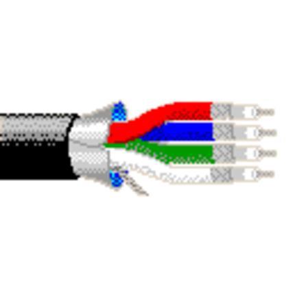 Belden Cable 1521A 010500 | RGB-Video-Koaxkabel, CL2-zertifiziert, 4–30 AWG verzinnte Kupferlitzenleiter, Isolierung aus HDPE-Schaum, Duofoil® +90 % verzinnter Kupfergeflechtschirm, Beldfoil®-Gesamtschirm, PVC-Innenmäntel, PVC-Mantel